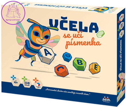 SEVA Mozaika Včela se učí písmenka plastová STAVEBNICE 110 dílků