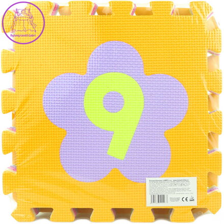 Měkké bloky Čísla 9ks pěnový koberec baby vkládací puzzle podložka na zem
