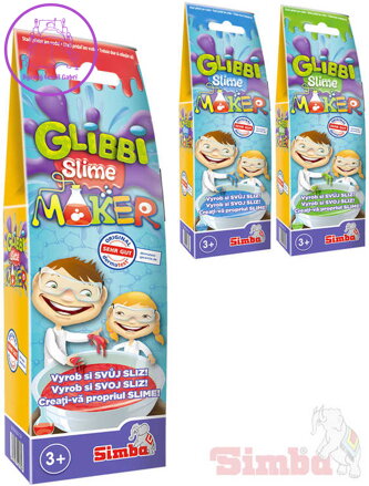 SIMBA Glibbi Slime Maker prášek 50g na výrobu slizu do vany 3 barvy v sáčku