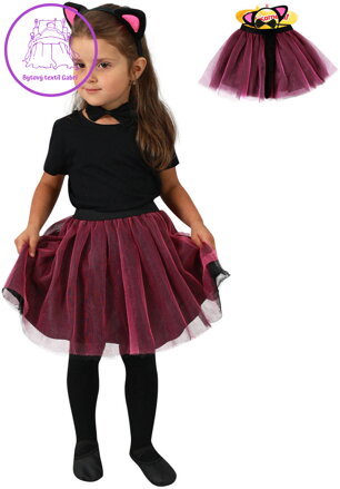 KARNEVAL Šaty tutu kočka 3-7 let (104-146cm) *KOSTÝM*