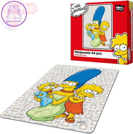 EFKO Puzzle The Simpsons Holky ze Spriengfieldu skládačka 15x21cm 54 dílků v krabici
