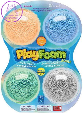 PlayFoam pěnová kuličková modelína boule set 4 barvy klučičí