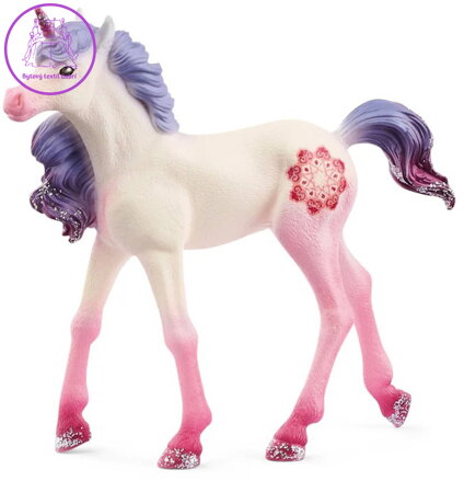 SCHLEICH Bayala kůň hříbě jednorožec Mandala figurka ručně malovaná