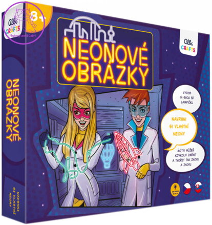 ALBI Crafts Neonové obrázky kreativní set na baterie Světlo v krabici