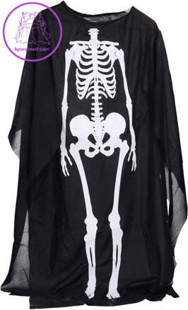 KARNEVAL Šaty plášť s kostrou 88cm kostlivec *KOSTÝM*