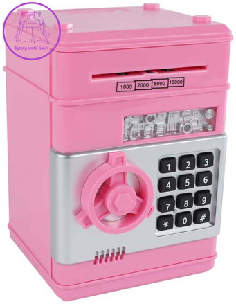Trezor růžový s odemykáním na kód set s penězi na baterie Světlo Zvuk Trezor růžový s odemykáním na kód set s penězi na baterie Světlo Zvuk