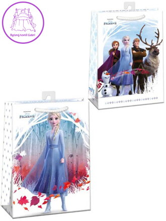 Taška dárková dětská Frozen 2 35x48cm papírová lesklá 2 druhy