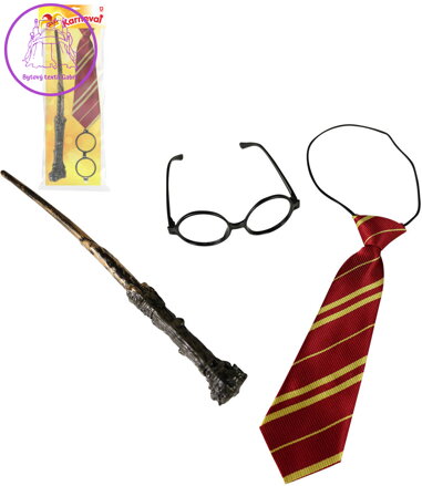 KARNEVAL Kouzelník set hůlka + brýle + kravata *KARNEVALOVÝ DOPLNĚK* KARNEVAL Kouzelník set hůlka + brýle + kravata *KARNEVALOVÝ DOPLNĚK*