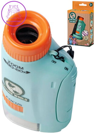 SIMBA Objevuj Mikroskop kapesní 11cm 60-180X s doplňky na baterie Světlo SIMBA Objevuj Mikroskop kapesní 11cm 60-180X s doplňky na baterie Světlo