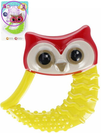 BAM BAM Baby kousátko sova pro miminko 3 barvy plast