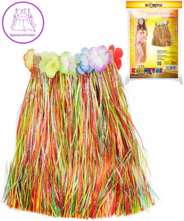 KARNEVAL Sukně Hawaii 72cm barevná dospělá KOSTÝM