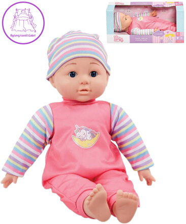ADDO Panenka baby miminko v oblečku s jednorožcem mluvící na baterie Zvuk