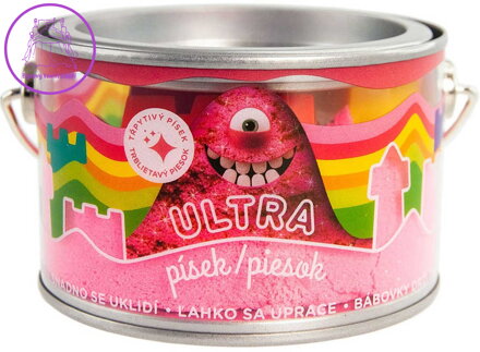 EP Line Ultra písek kinetický magický 200g růžový s glitry s formičkami v plechovce EP Line Ultra písek kinetický magický 200g růžový s glitry s formičkami v plechovce