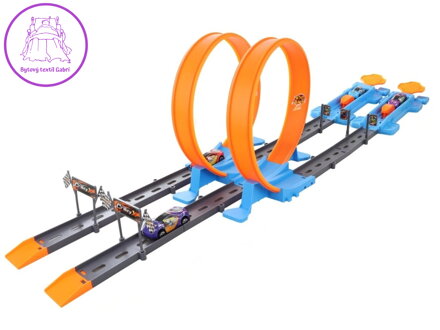 Dráha vystřelovací 36dílků + 4 kovová auta