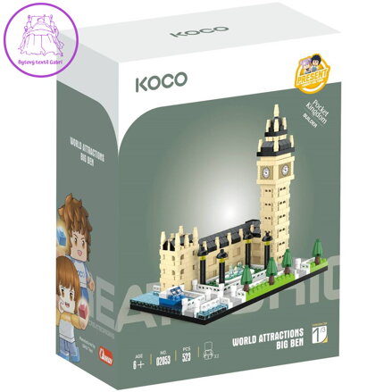 KOCO Stavebnice kostky Big Ben 523dílků