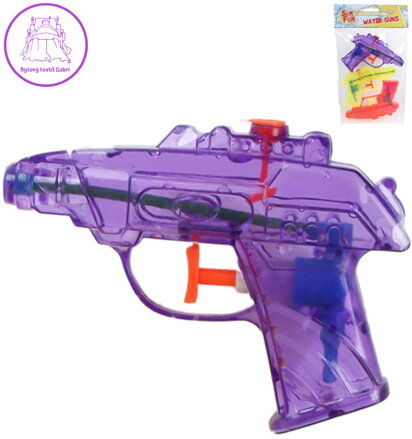 Pistolka Sun Fun dětská barevná vodní stříkací průhledná na vodu set 3ks