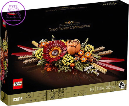 LEGO ICONS Dekorace ze sušených květů 10314 STAVEBNICE