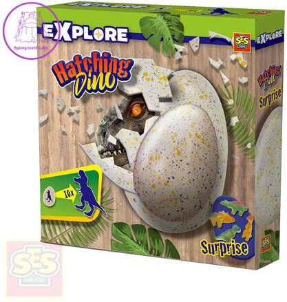SES CREATIVE Líhnutí dinosaura ve vodě herní set dinosauří vejce s překvapením