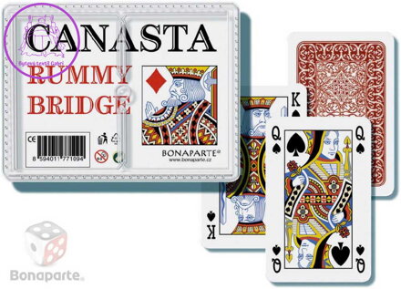 BONAPARTE Hra karty Canasta v plastové krabičce *SPOLEČENSKÉ HRY*