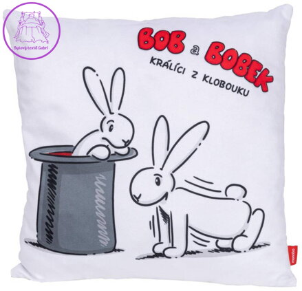 MORAVSKÁ ÚSTŘEDNA Polštář Bob a Bobek cvičit 30x30cm s potiskem