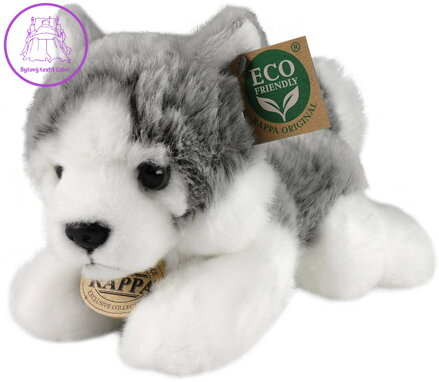PLYŠ Pes husky 20cm ležící Eco-Friendly *PLYŠOVÉ HRAČKY*