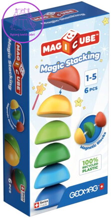 GEOMAG Magicube Stacking baby magnetická stavebnice 6 dílků GEOMAG Magicube Stacking baby magnetická stavebnice 6 dílků