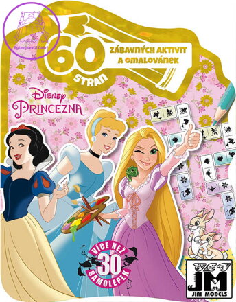JIRI MODELS Sešit 60 aktivit Disney Princezny set se samolepkami