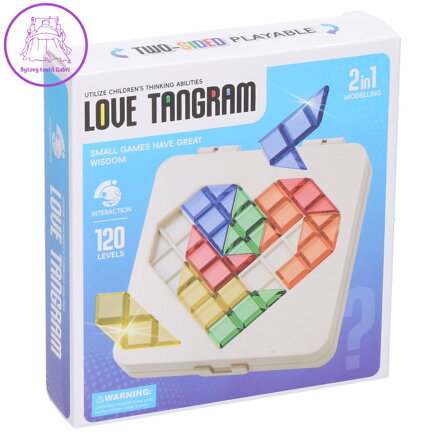 Hlavolam Tangram srdce 12cm