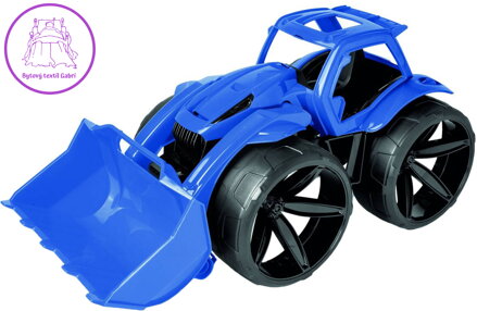 WADER Auto baby nakladač Maximus 68cm velká kola modrý na písek