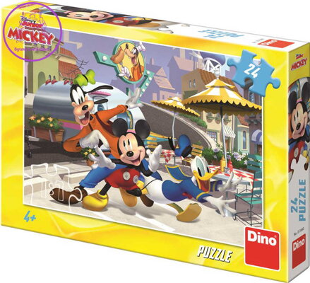 DINO Puzzle 24 dílků Disney Mickey a přátelé skládačka 26x18cm