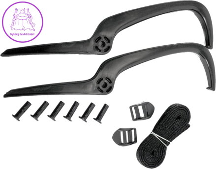 Brzdy (ručky) náhradní díl k bobům Šampion (starší model) s doplňky v sáčku