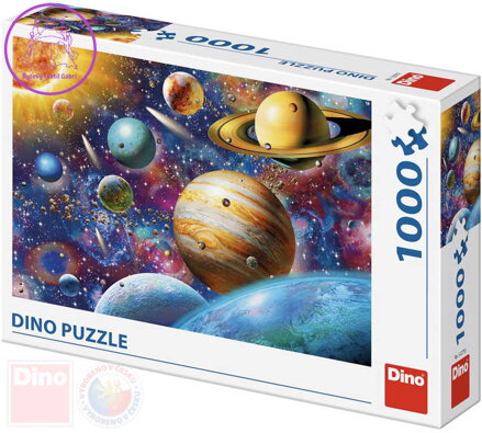 DINO Puzzle Planety XL 66x47cm skládačka 1000 dílků v krabici