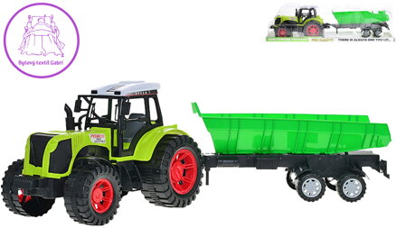 Traktor zemědělský set s vlečkou na setrvačník plast