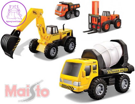 MAISTO Auto stavební  1:32-44 plast 4 druhy 2 barvy