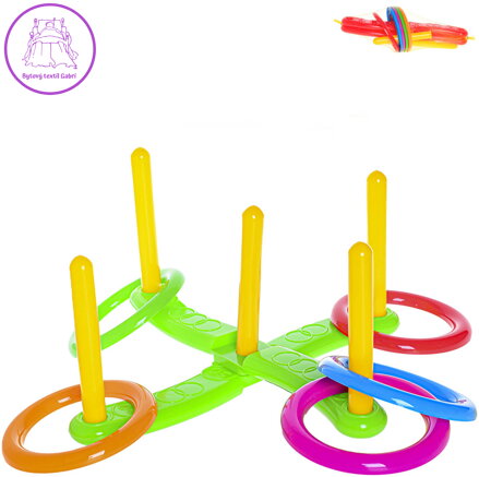 Hra baby házení kroužků 2 barvy plast *SPOLEČENSKÉ HRY*