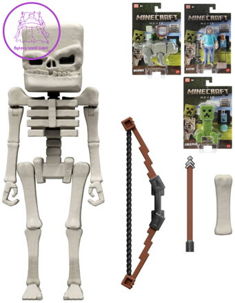 MATTEL Minecraft filmová figurka 10cm set s doplňky 4 druhy plast