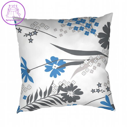 Dadka Povlak na polštář krep Agáta denim na bílém 40x40 cm