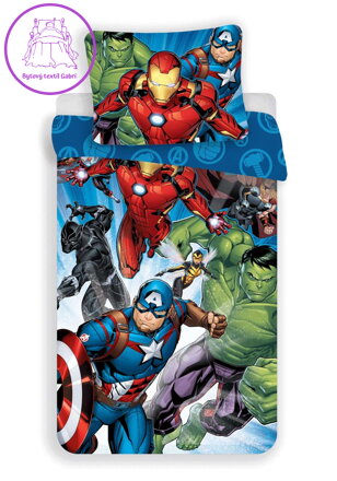 Jerry Fabrics Povlečení Avengers Brands 02 140x200, 70x90 cm