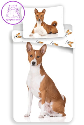 Jerry Fabrics Povlečení fototisk Basenji 140x200, 70x90 cm