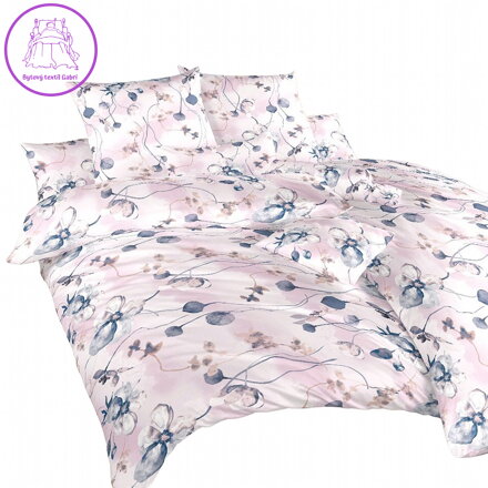 Dadka Povlečení bavlna Bloom elegance pudrová 240x220, 2x70x90 cm
