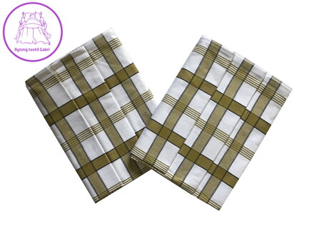 Svitap Utěrka Extra savá 50x70 cm Káro khaki 3 ks