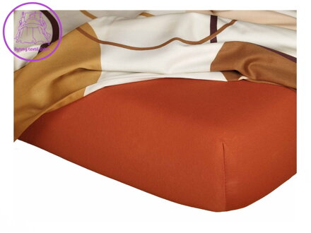 Dadka Jersey prostěradlo cihlová 60x120x10 cm