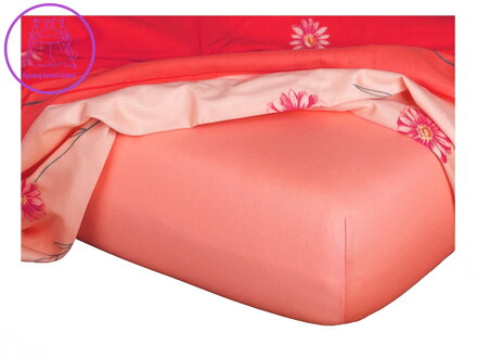 Dadka Jersey prostěradlo losos 80x220x20 cm