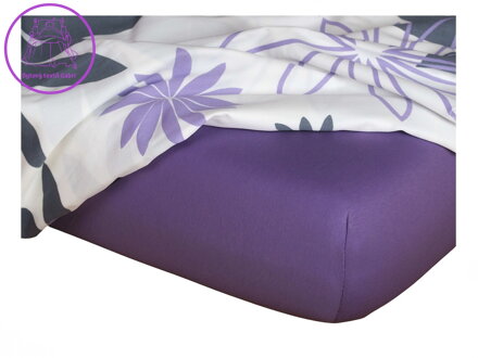 Dadka Jersey prostěradlo purpur 80x140x10 cm