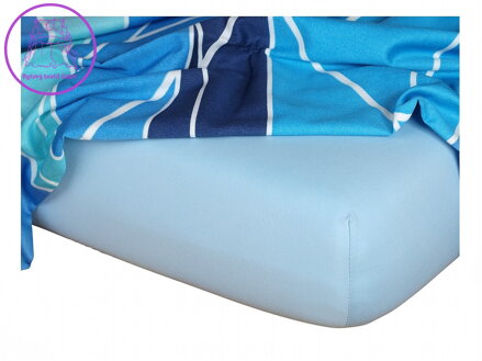 Dadka Jersey prostěradlo světle modrá 80x220x20 cm