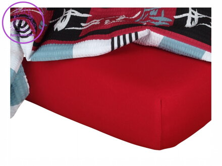 Dadka Jersey prostěradlo vínová 90x220x20 cm