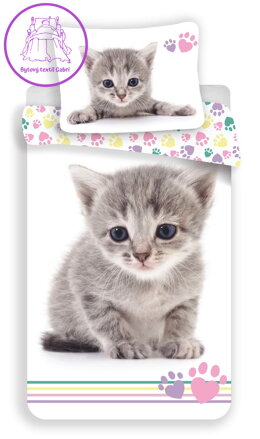 Jerry Fabrics Povlečení fototisk Kitten colour 140x200, 70x90 cm