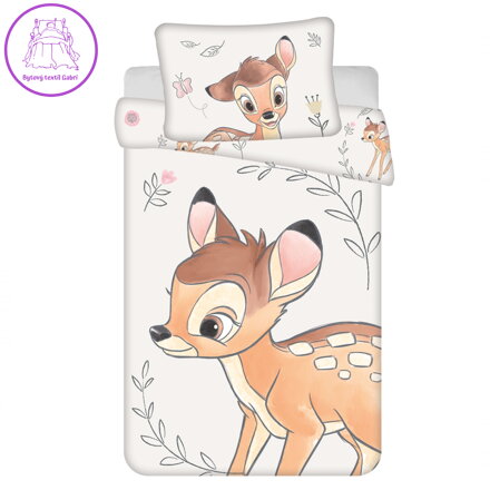 Jerry Fabrics Povlečení do postýlky Bambi Beige baby 100x135, 40x60 cm