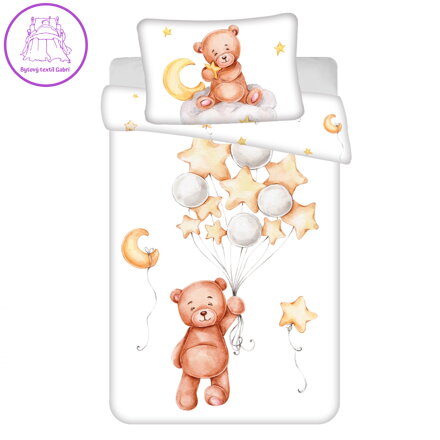 Jerry Fabrics Povlečení do postýlky Medvídek Cute baby 100x135, 40x60 cm