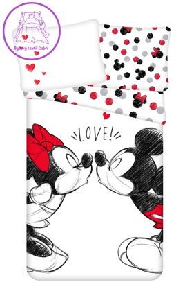 Jerry Fabrics Povlečení Mickey and Minnie Love 04 140x200, 70x90 cm